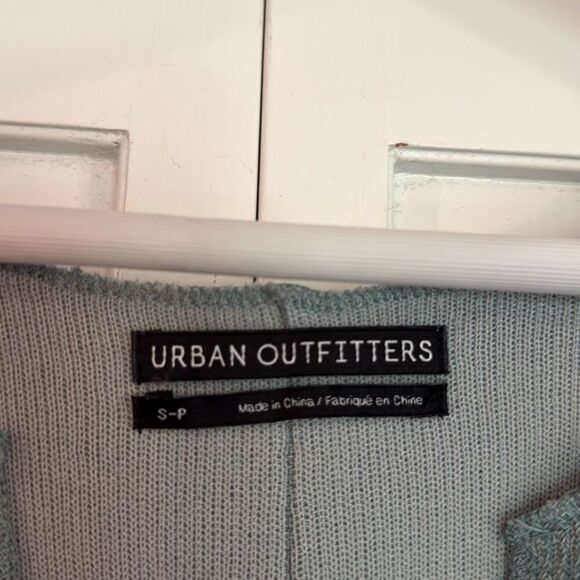 Urban Outfitters Jax turquoise inside out cropped notch neck sweater small - Picture 5 of 12